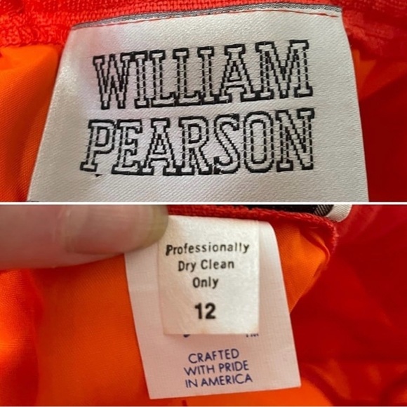 Vintage 60s/70s William Pearson Red-Orange Top Skirt Set Mini Dress Size Medium - Picture 14 of 15